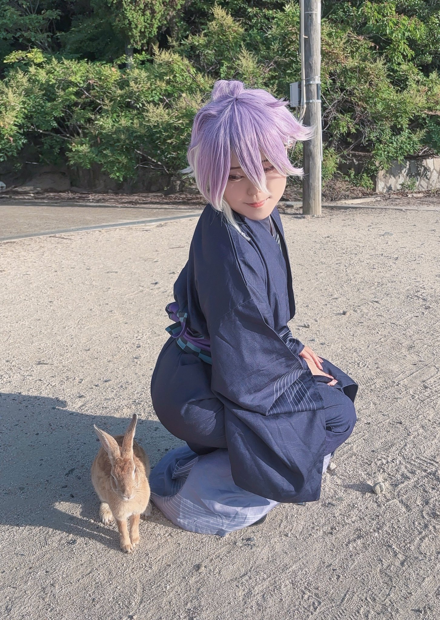 ❤︎ ❤︎ ❤︎ むらさきうさぎさん♡*゜❤︎ ❤︎ ❤︎ ちょっと前にうさぎがプリントされたニットをネットで 見つけて