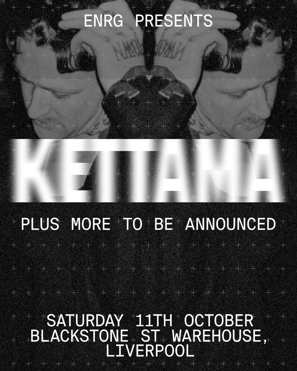 ENRG favourite Kettama returns to Liverpool after an unstoppable year to headline Blackstone St Warehouse for the very first time alongside a killer lineup on Saturday 11th October. 

Tickets will go on sale soon - SIGN UP: drop.cobrand.com/d/blackstonest…