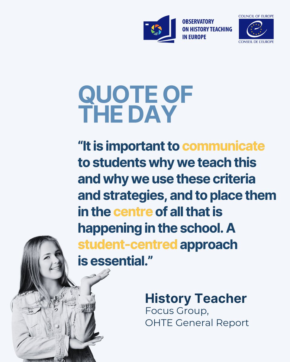 CoE_History's tweet image. #Learning #outcomes are what a learner is expected to know, understand or be able to demonstrate after completion of a process of learning.

They are the building blocks of good-quality history education, measured through #assessment.

Yet, there are so many different learning