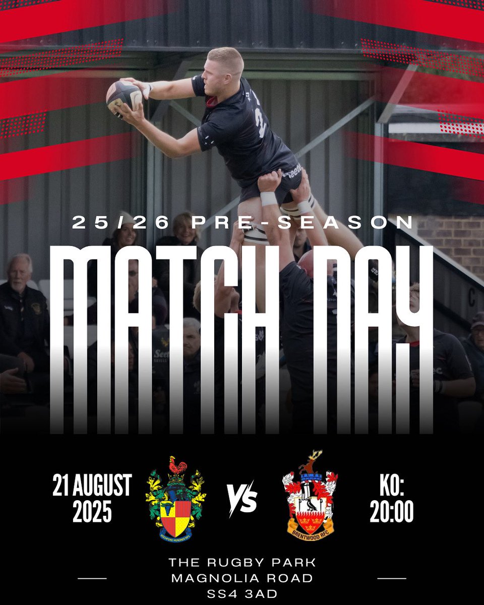 Pre-Season Match Day: Rochford Hundred RFC vs <a href="/BrentwoodRFC/">Brentwood RFC</a>

Come and support Rochford Hundred RFC – bring the noise and back the boys!

⚫️🔴

#rochfordhundredrfc #rochfordrugby #essexrugby #rochford #preseason #grassrootsrugby #bringthenoise #backtheboys #backinblack #mensrugby