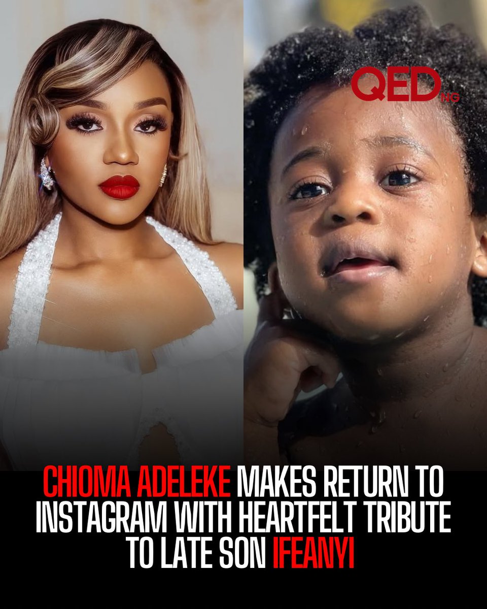 qedng's tweet photo. Chioma Adeleke makes return to Instagram with heartfelt tribute to late son Ifeanyi 

Moving on seems hard 😔

#qedng #chiomaadeleke #ifeanyiadeleke https://t.co/DB94xX6Npu