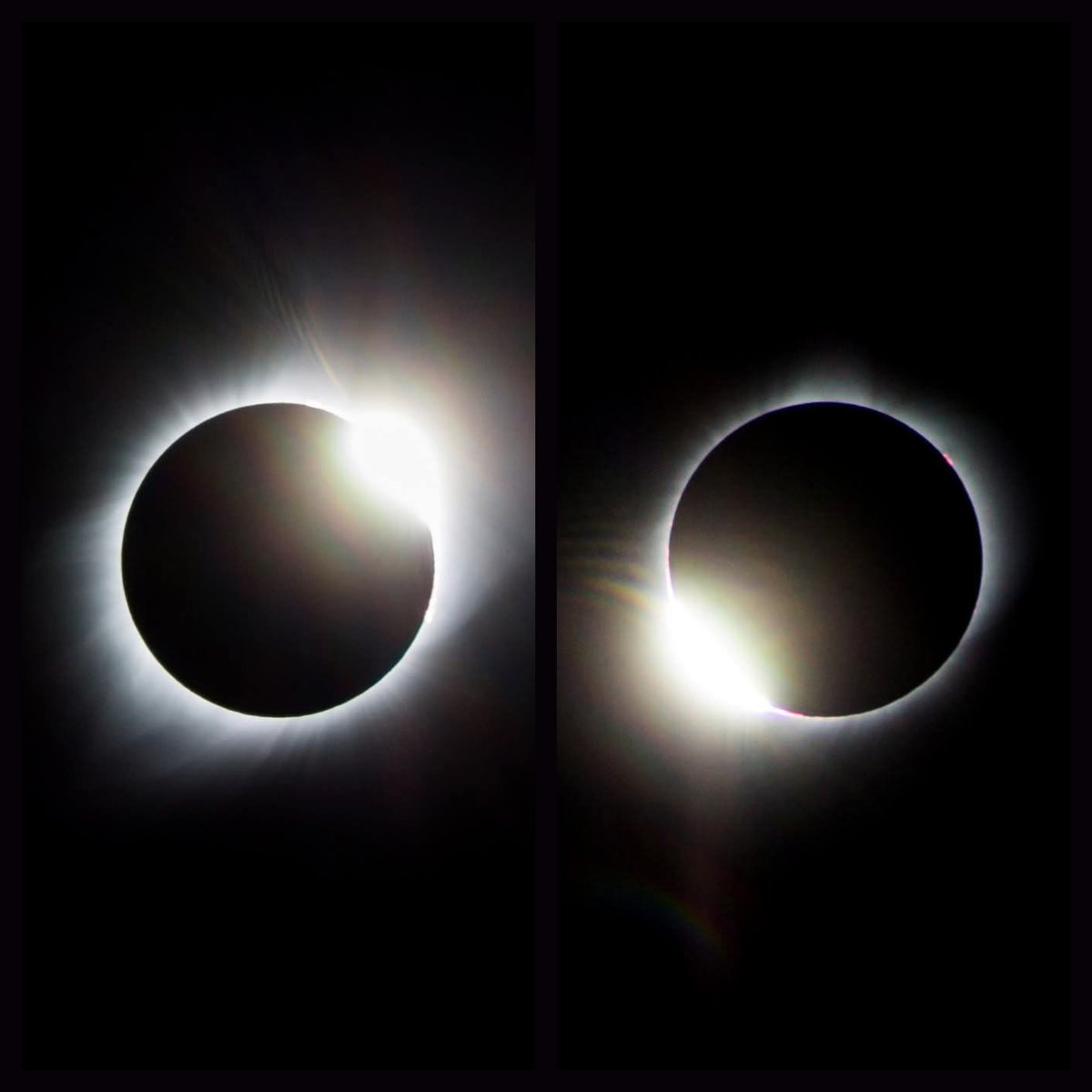 Spicey_Spiney's tweet image. On this day in 2017 we were in #GlendoStatePark, Wyoming for the #TotalSolarEclipse. It was such an incredible experience 🥰 Here are the 2 diamond rings either side of #totality. #Canon1100D 300mm lens, hand-held! #SolarEclipse2017