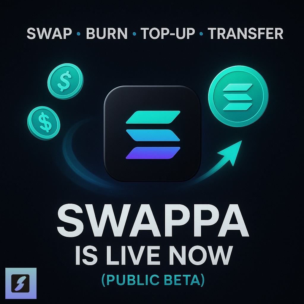 Solana Degens SWAPPA IS OUT NOW 

We built the tool.
Now it’s YOUR turn to cook. ⚡️

Swap it. Burn it. Send it.
Tell us how the tek feels.

👉 LIVE: swappa.space/?referral=admi…

Start with the link, don’t get left behind. 🫡