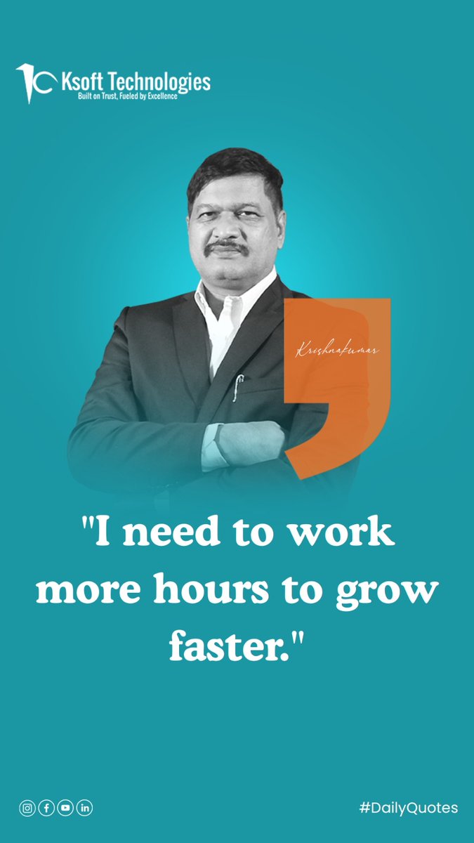 Krishna28532144's tweet image. Working longer hours won’t guarantee growth. ⏳ True success comes from smarter moves, not endless hustle. Strategize, optimize, and let your business scale beyond the clock. 🚀 #WorkSmartGrowSmart