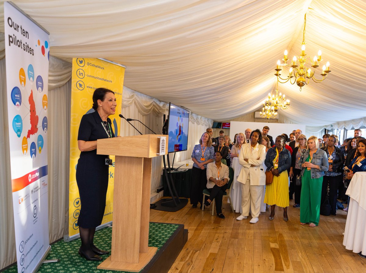 We loved hearing from Debbie Abrahams MP, Chair of the Work &amp; Pensions Committee, at our parliamentary reception in May.

She highlighted the importance of devolution in shaping employment support &amp; ensuring policy reflects local needs.

#CommunitiesThatWork #JobsPlus