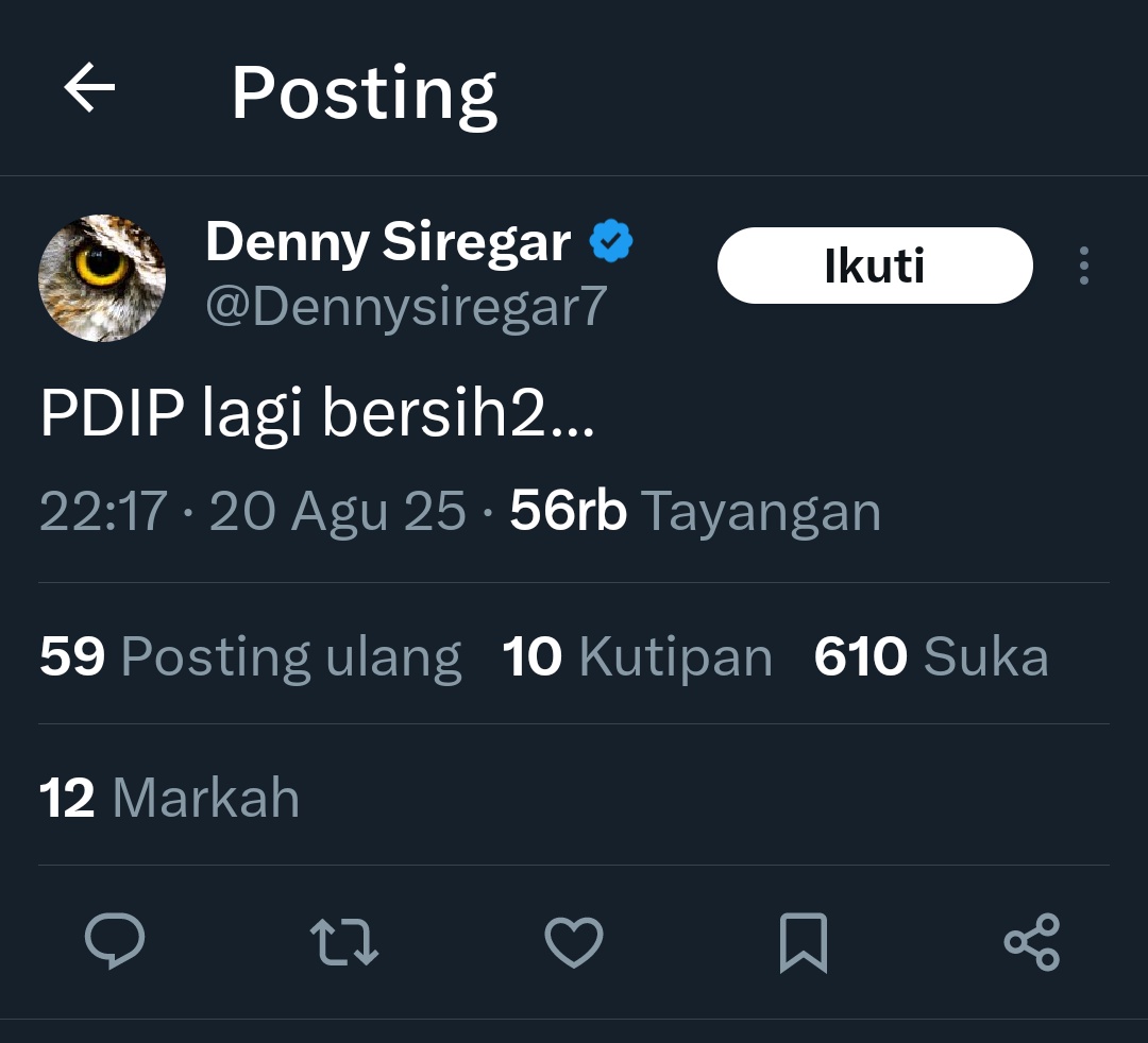 Bersih-bersih itu:
1.Pecat sekjen yang kena kasus suap.
2. Pecat kader yang kena kasus korupsi.
Tapi kalau bersih-bersih malah mecatin dan copot kader yang berlawanan sama kader yang kena kasus, namanya bukan bersih2 tapi lagi amankan posisi.