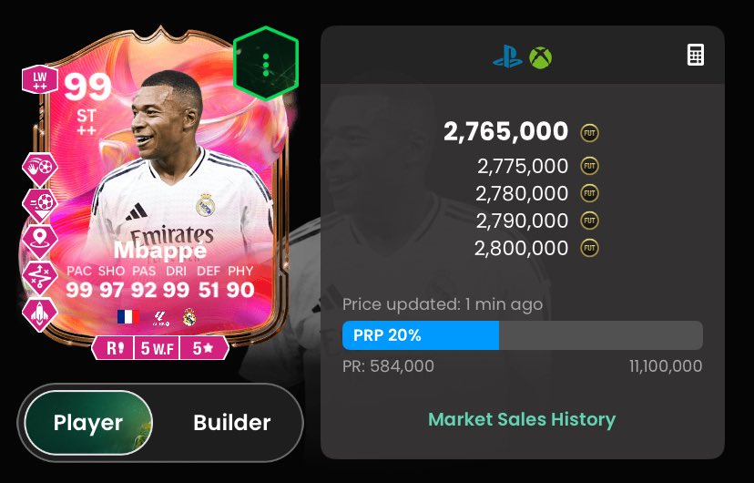 🚨FUTTIES Mbappe 🇫🇷 for FREE (coins) 🔥

✅ Like 
✅ Comment console 
✅ Follow me 

A few hours to enter 🤝