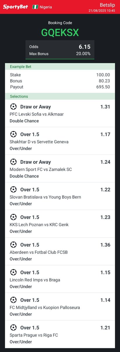 Adekunle992's tweet photo. Hey check out the bet I just placed on Sportybet! https://t.co/ALOkK3aEar https://t.co/TlxJ8NUUR7