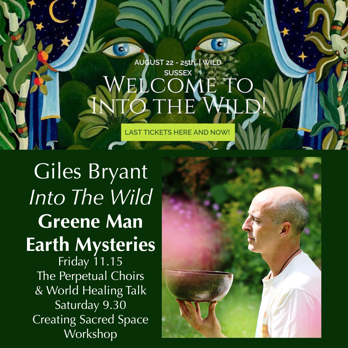 I'll be presenting at Into The Wild intothewildgathering.com on Friday &amp; Saturday alongside the legend Hugh Newman <a href="/MEGALITHOMANIA/">Megalithomania</a> and Stuart Mason with support from <a href="/grahamgame/">Graham Game</a>.