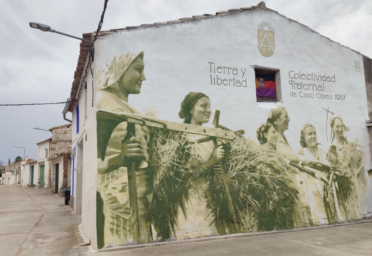 Nuevo trabajo de @RocBlackbloc! Homenaje al Consejo de #Aragón en Cinco Olivas, una maravilla!