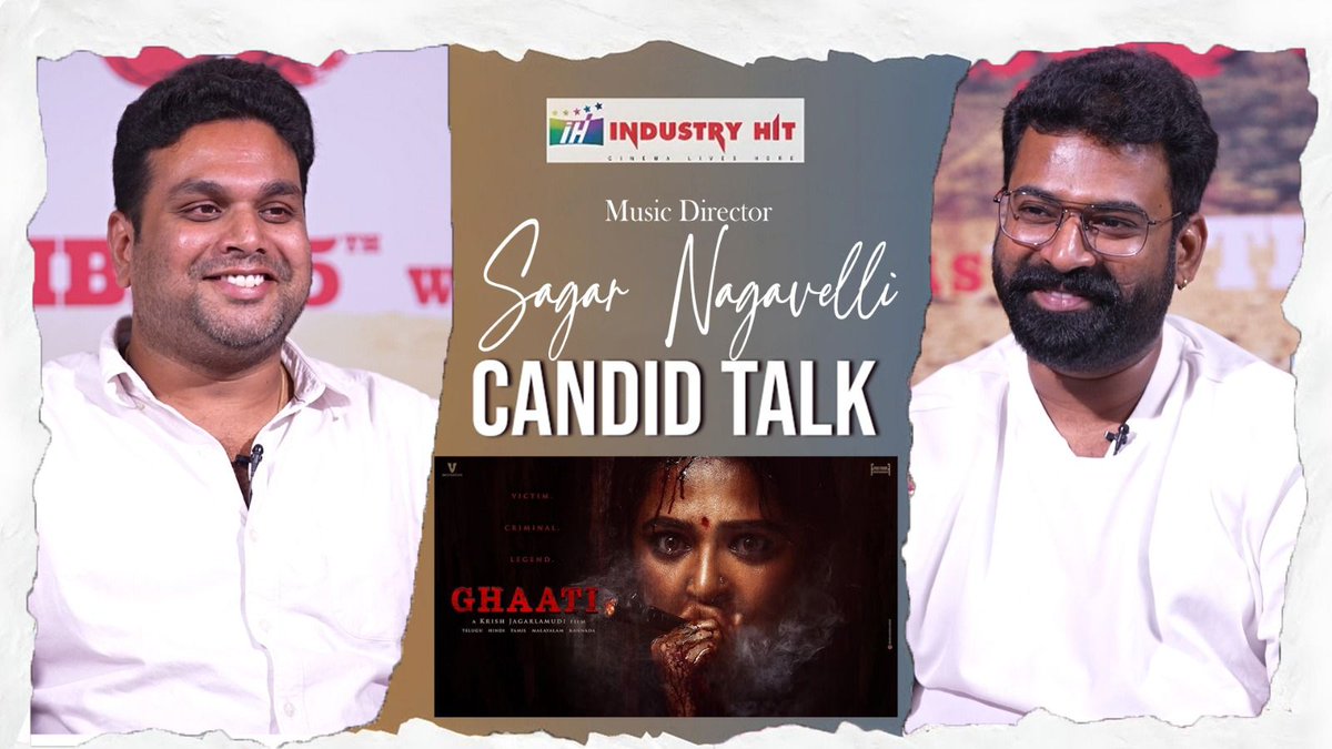 Happening Music Director of #GHAATI - #NagavelliVidyasagar shares his experience and many more in Candid Talk with <a href="/ShivaKumarB22/">Shiva Kumar B</a> for <a href="/industry_hit/">IndustryHit.Com</a>

👉🏻youtu.be/xHUmGgXQFyI?fe…

GRAND RELEASE WORLDWIDE ON 5th SEPTEMBER 2025

<a href="/MsAnushkaShetty/">Anushka Shetty</a> <a href="/iamVikramPrabhu/">Vikram Prabhu</a> <a href="/DirKrish/">Krish Jagarlamudi</a> <a href="/UV_Creations/">UV Creations</a>