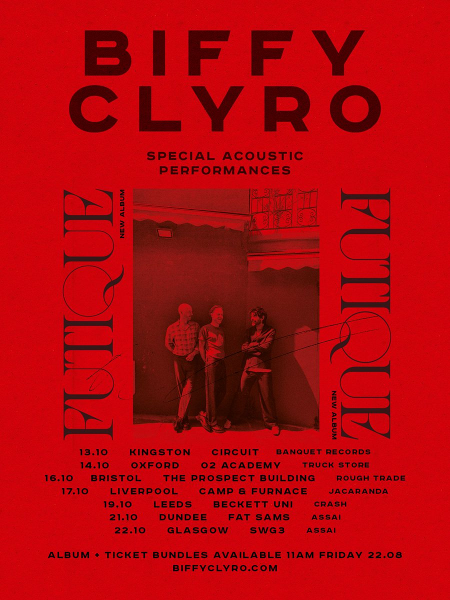 Futique will now be released on Friday 19th September.

To celebrate the new album, we're partnering with some of our favourite indie record shops for a series of special acoustic performances across the UK this October.