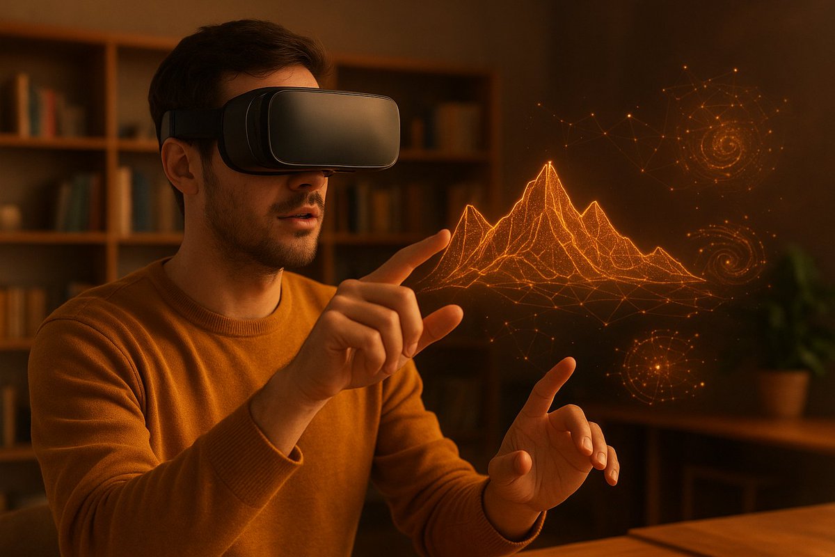 benediktovicc's tweet image. Scrolling 2D feeds already feels outdated. In XR, knowledge becomes explorable landscapes—data as mountains, networks as galaxies, ideas as living worlds. @mawariXR streams these immersive realities seamlessly. The future of information isn’t watched; it’s inhabited.
#XR #Web3