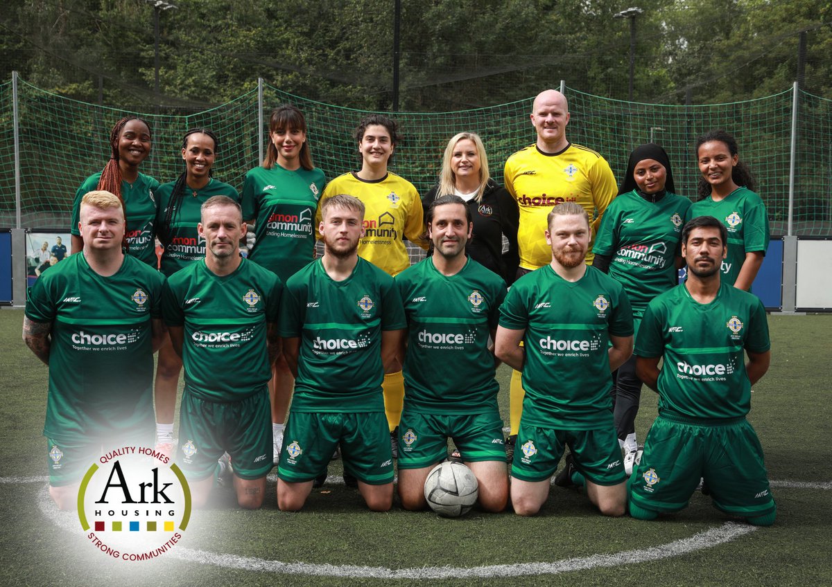 Back of the net! Ark Housing is proud to partner with Street Soccer NI and provide sponsorship for the Homeless World Cup.

Our Homeless Services manager met with the team on Tuesday at Playball, Stormont. They will be traveling to Oslo, Norway in nine days for the main event.