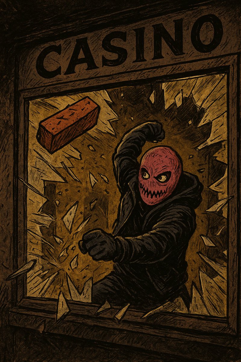 He sent a warning.
Midnight. Neon lights.
A brick through the casino window.
His face drawn on it.
Security scrambled.
Savage walked away laughing…
“It’s my RSVP.”