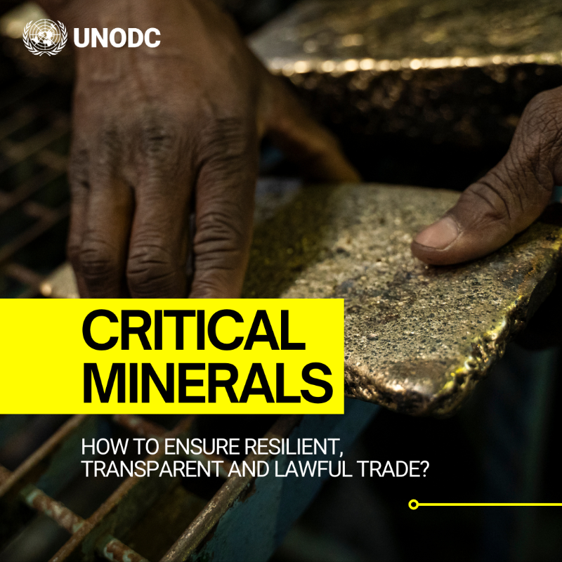 UNODC's tweet photo. Critical minerals are in high demand, but corruption and organized crime threaten supply chains.

Learn how UNODC works with countries and businesses to ensure transparent and resilient mineral trade.

#TICAD9 #endENVcrime
