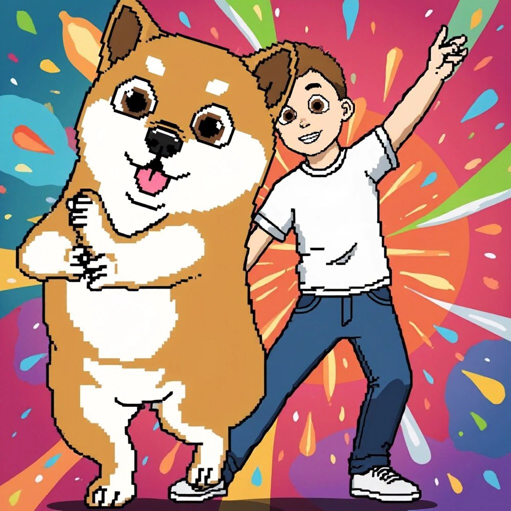 ozzy__buzzy's tweet photo. @dogeofficialceo Gm @dogeofficialceo here is picture of a happy $dog with @VitalikButerin https://t.co/Dly0Hs0rfX