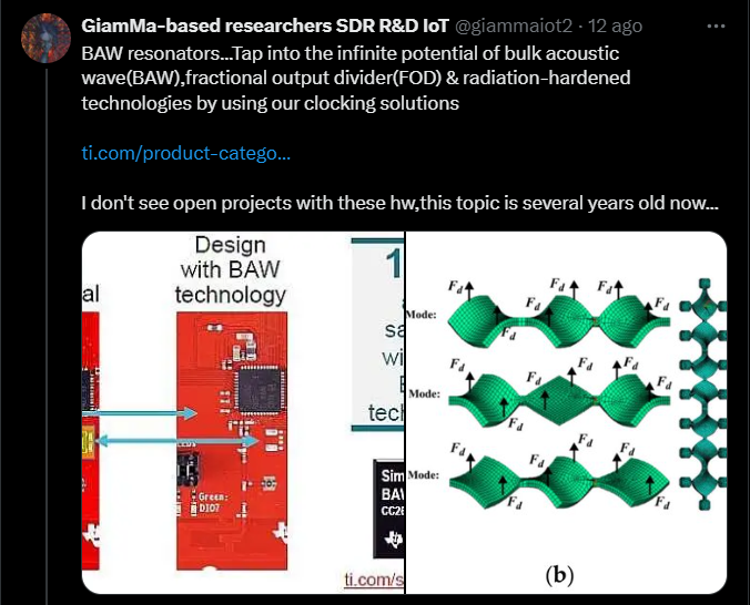 giammaiot2's tweet photo. BAW Bulk Acoustic Wave & SAW Surface Acoustic Wave - Resonators & Filters
++ @teraytech ๐
https://t.co/biFOJ2CzQT
I also noticed in the previous discussion that they are produced for high frequencies, above 1 GHz
++ FBAR Film Bulk Acoustic Resonator
#PLLs #SoCs #ICs https://t.co/2ZEmjr1SME