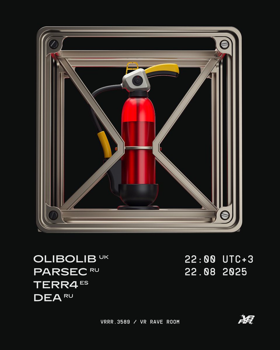 🔥 August 22 / 22:00 UTC+3 / Online Event VRRR Feuer

This Friday we meet on the brand-new Membrane map. Headlining in prime time with his debut set at VRRR is Spanish hard techno DJ Terr4. Also expect sets from <a href="/parsecdnb/">Parsec</a> <a href="/_GrandDea_/">GrandDea</a> and Olibolib