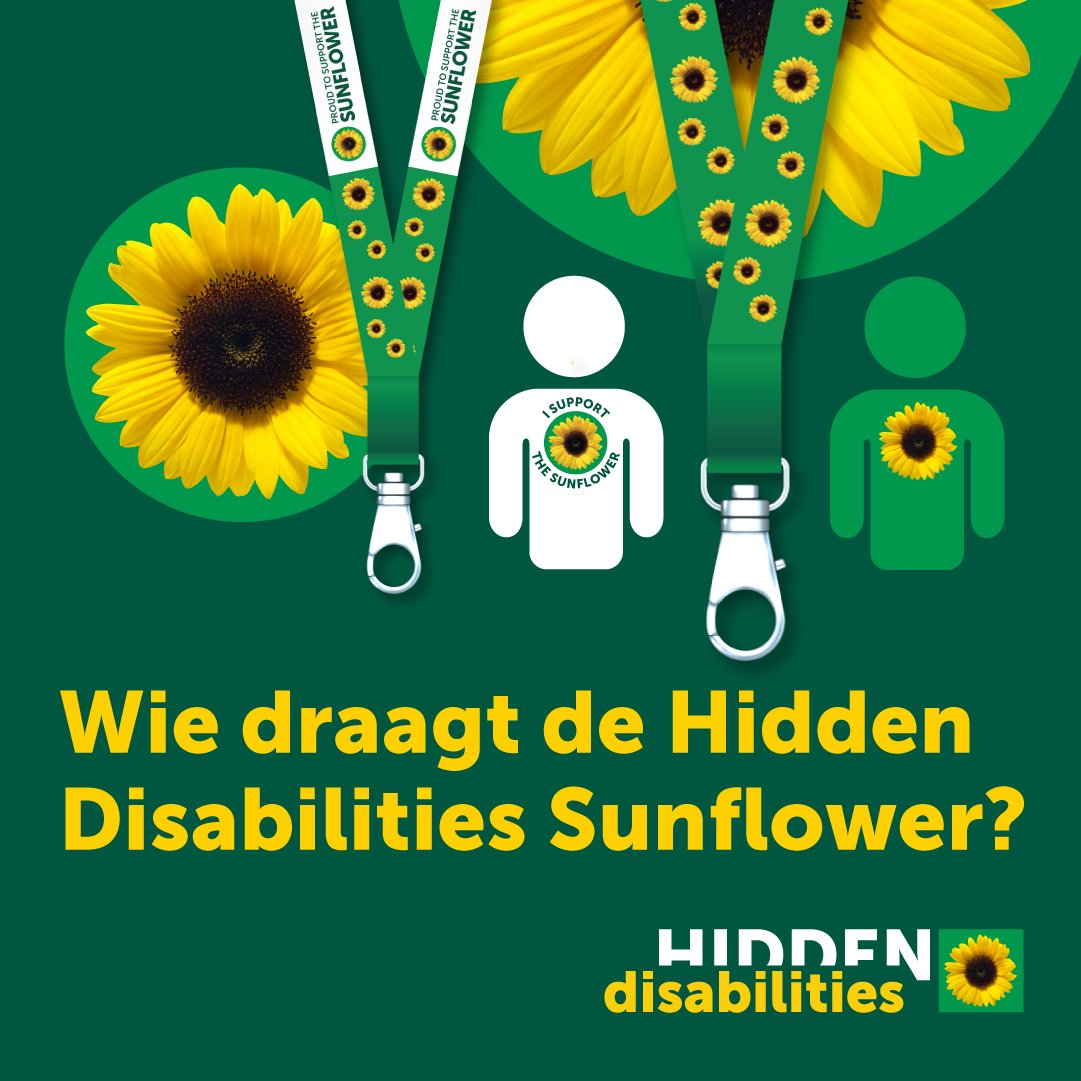 HiddenNederland's tweet photo. Voor wie is de Hidden Disabilities Sunflower? Misschien iemand die je kent, misschien jijzelf.

Iedereen met een niet-zichtbare beperking kan ervoor kiezen om de Sunflower te dragen. 🌻

Iedereen die gezien en ondersteund wil worden. https://t.co/HIwDPQZjiu