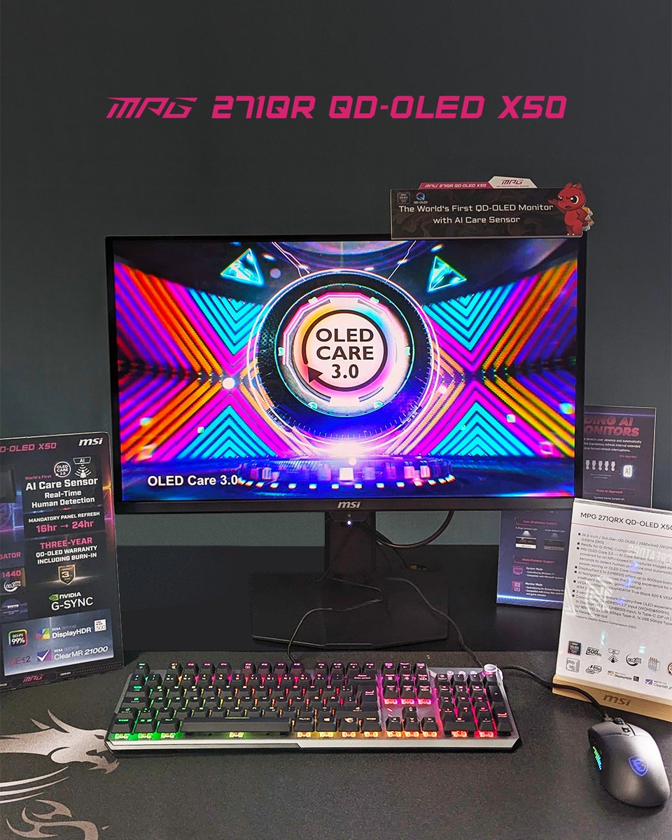 msigaming's tweet image. Take a coffee break? Your monitor takes a smart nap too ☕
With AI Care Sensor, the MPG 271QR QD-OLED X50 knows when you step away and when you return, keeping your screen safe, smart, and always ready.

More details👉msi.gm/MPG-271QR-QD-O…

#IntoTheFuture #GamingMonitor
