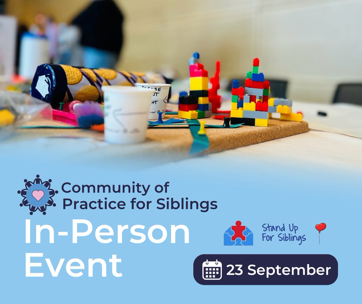 Working to #KeepThePromise to sisters, brothers, and all those with sibling-like relationships? Join the Community of Practice for Siblings at our next event! 

Learn more and sign up here: ow.ly/js7Q50WGaL4