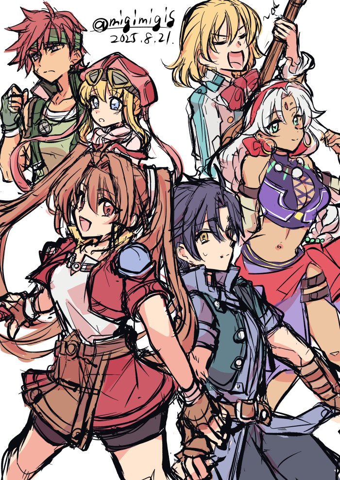 空1st絵ラフ。組み合わせるとクローゼとジンさんの入れどころ分からなかった。リシャールとシードどこ入れたらいいんだ（個人的に好き）新作ゲームプレイが2本も待ってるので今のうちに作りたいもの進めておきます