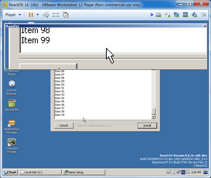 reactos's tweet photo. With the patch by our contributor I_Kill_Bugs, garbage displayed on listboxes are now fixed in #ReactOS!
See the before-after screenshots. https://t.co/EJbDZVXpjA