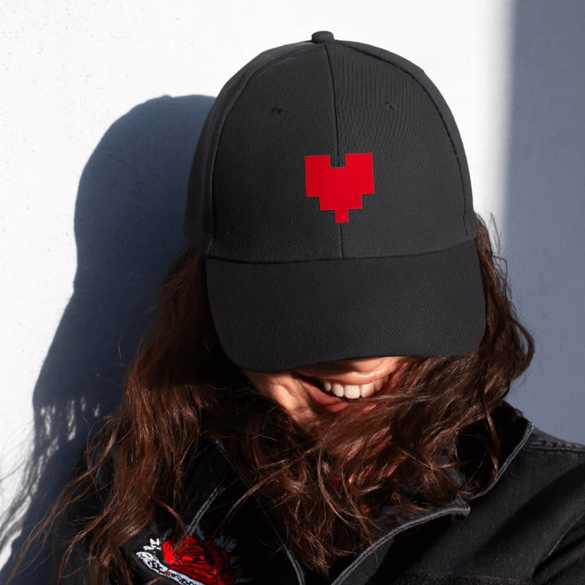 dsve's tweet photo. #Deltarune Heart Embroidered Denim Cap - get it here! https://t.co/RXplvuptk4 https://t.co/KrueOcsL9r