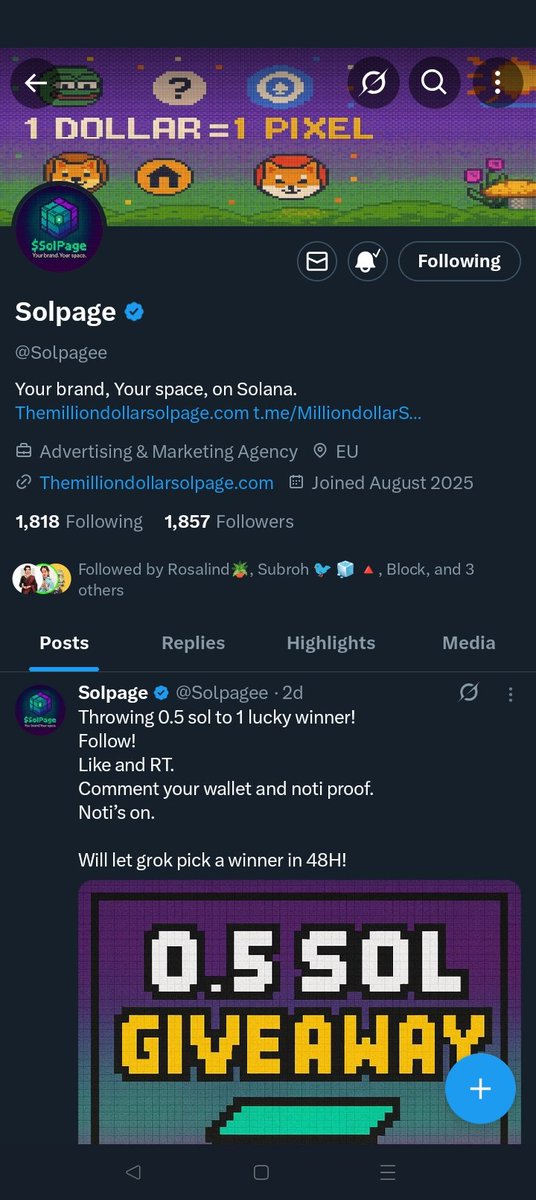 DREI π (@dudreibnb) on Twitter photo <a href="/Solpagee/">Solpage</a> 4ZTkdzjCLGx7iFLcT3q1yfs7GbpzWaMyKeoHDnHUneWh
Huge thanks for always giving back, brother. The way you keep supporting the community is something I truly admire. Catching opportunities like this means a lot. That 0.5 SOL can already go a long way.
β
FRIENDS
<a href="/altcoinkate/">Altcoinkate (β ββ β’β α΄β β’β ββ )β β§β *β γ</a> <a href="/Solpagee/">Solpage</a> 4ZTkdzjCLGx7iFLcT3q1yfs7GbpzWaMyKeoHDnHUneWh
Huge thanks for always giving back, brother. The way you keep supporting the community is something I truly admire. Catching opportunities like this means a lot. That 0.5 SOL can already go a long way.
β
FRIENDS
<a href="/altcoinkate/">Altcoinkate (β ββ β’β α΄β β’β ββ )β β§β *β γ</a>