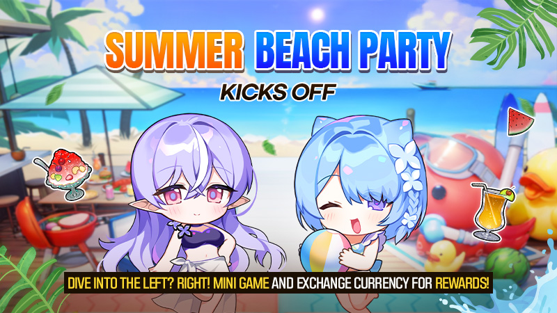 SoulStrike_EN's tweet photo. 👈or👉

Cool off the midsummer heat with the Summer Beach Party!

The summer-themed mini-game event Left? Right! is ongoing.

⏰Ends on Sep. 9, 09:00 (Server Time)

📲https://t.co/QXJpbFlENr

#SoulStrike #MobileGame #Event #Left #Right #Summer #Beach #Party https://t.co/urQ8M4DwO3