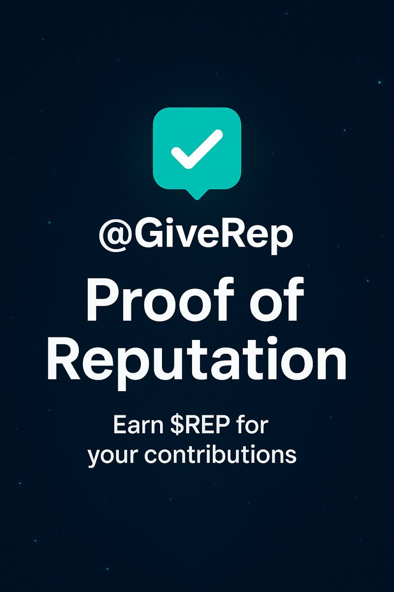 Zain_gill_261's tweet image. ⚡ In Web3, actions speak louder than words.
@GiveRep turns every like, reply, and give into $REP on-chain.
Not clout. Not noise.
✅ Just proof of your grind &amp;amp; authenticity.

#ProofOfReputation 🚀