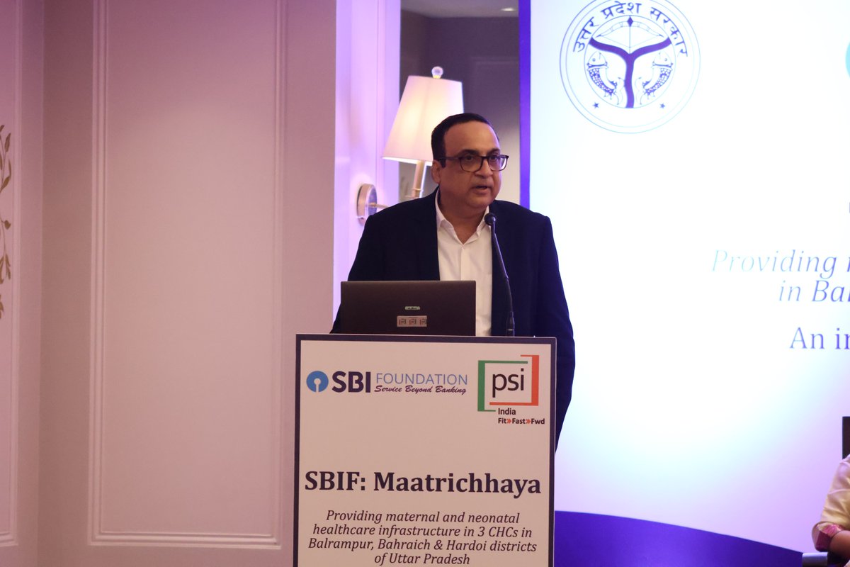 PSIIndia's tweet photo. #MaatrichhayaLaunch: Hitesh Sahni, Director–Programs, PSI India, reaffirmed that the Maatrichhaya project’s impact will go beyond its duration by embedding sustainable systems that benefit mothers and children for generations.
@MoHFW_INDIA  @nhm_up  @SBI_FOUNDATION  @tciurbanhealth  @GatesJHU  @BMGFIndia  @BayerIndia  @HCL_Foundation  @cii4nr  @kenvue  @CIFFchild  @Genpact  @tatatrusts  @educate_girls  #PSIIndia #EliLillyIndia

#MaternalHealth #NeonatalHealth #HealthSystemStrengthening #Healthcare