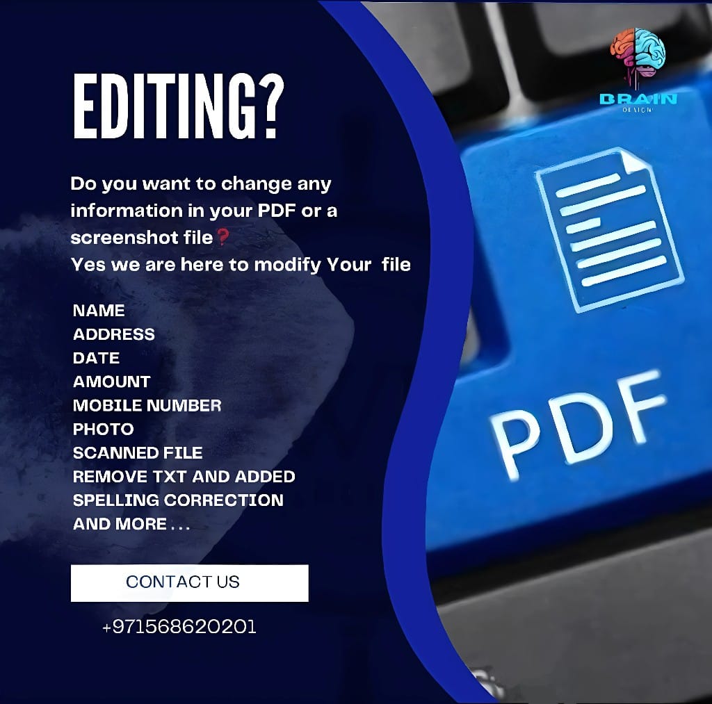MarkDiazUAE's tweet image. Do you want to change any information in your PDF or a screenshot file❓ yes we are here to modify Your  file . Name, Address, Date, Amount, Mobile Photo, scan fiLE📝📝 ... 📝  🖥️ 

wa.me/971568620201 

#pdffile #pdfdocuments #pdfbook # #text_modify  #passport #marksheet