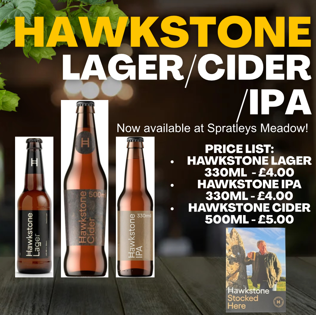 Big news! 🚜🍺 Sprayleys Meadow is now stocking Jeremy Clarkson’s Hawkstone Lager, IPA &amp; Cider! Bold, British, and brewed with attitude – come and grab yours before it all flies off the shelves. #Hawkstone #Clarkson #Beers #Cider #IPA  #SprayleysMeadow
