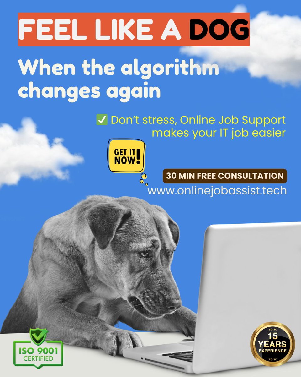 IT_JobSupport's tweet image. 🚀Feeling lost when algorithms keep changing?
Don’t worry — Online Job Support is here to make your IT job easier!
👉 Get professionals with 15+ years of experience.
🎁 30-Min Free Consultation Available!
Visit: onlinejobassist.tech
#OnlineJobSupport #ITSupport #JobAssist