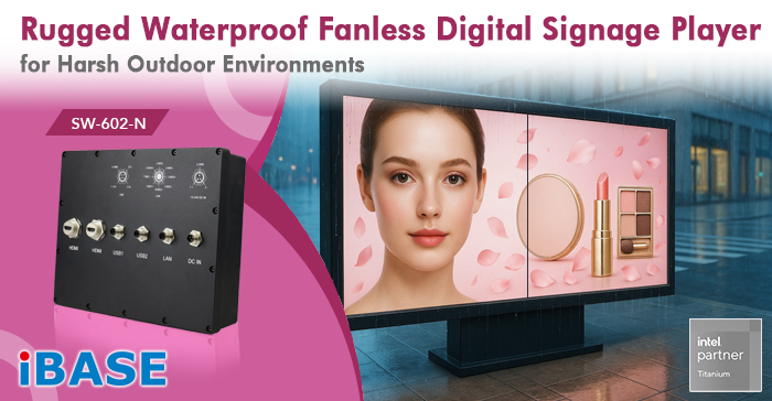 IBASE_Tech's tweet image. IBASE announced the release of the SW-602-N, a rugged waterproof fanless digital signage player designed for reliable 24/7 operation in outdoor and harsh environments.
ibase.com.tw/en/news/catego…
#OutdoorSignage #DigitalSignagePlayer #IP65SignagePlayer #DigitalSignageSolution