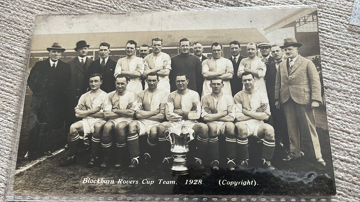 collectfootball's tweet image. Original Football postcard no17 Blackburn Rovers fa cup team 1928 @Rovers #blackburn #FACupFinal