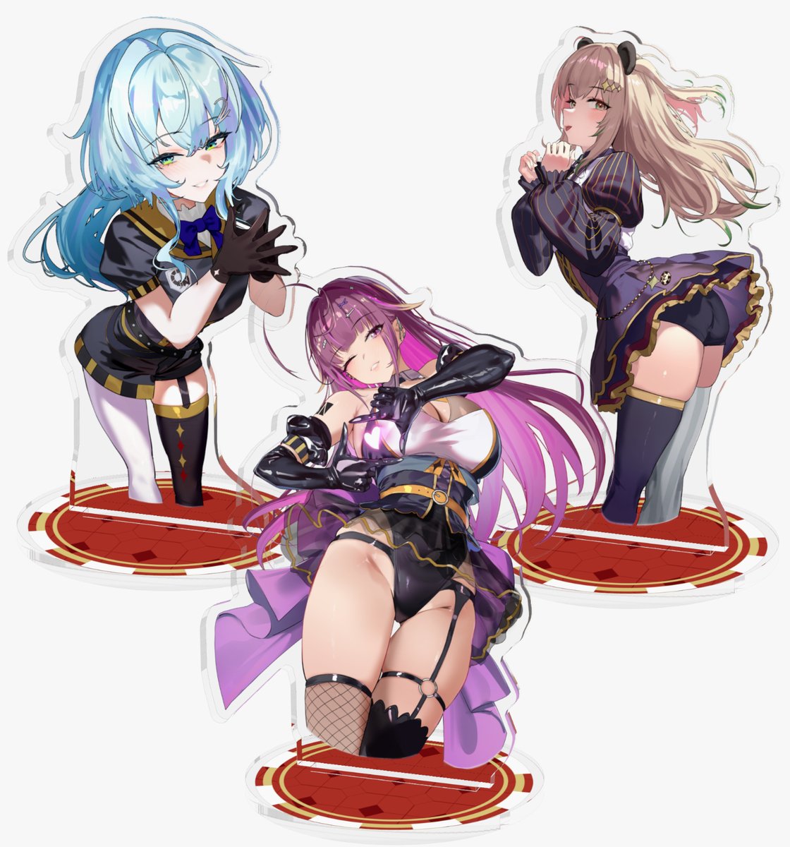 明日のななしフェスに向けて、
羽流鷲りりり・天絆ささは・幽音しの のJACKPOT衣装アクスタを作りました!
ななしミッション盛り上げてくれてありがとうと応援を込めて:*・゜゜
残り各7個ほどです!
https://t.co/MPXTMnXiem 