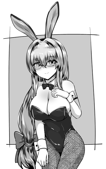 #バニーの日
丁度依頼のおまけ描いてたのでバニー衣装にしちゃいました 