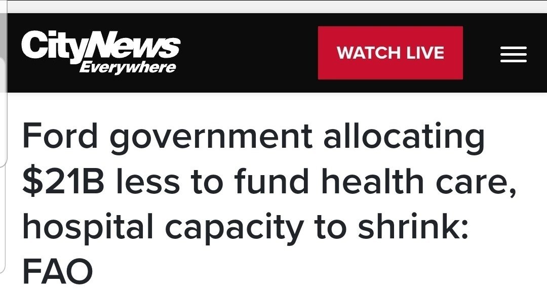 Freire1Pb's tweet photo. The Financial Accountability Office of Ontario (FAO) scathing report. Ford government's public health care hospital capacity will shrink by 2027-2028 due to surging demand as a dreaded Sylvia Jones is allocating over $21 billion less to fund public health care.
#BlameSylviaJones https://t.co/bk7XsWXPDp