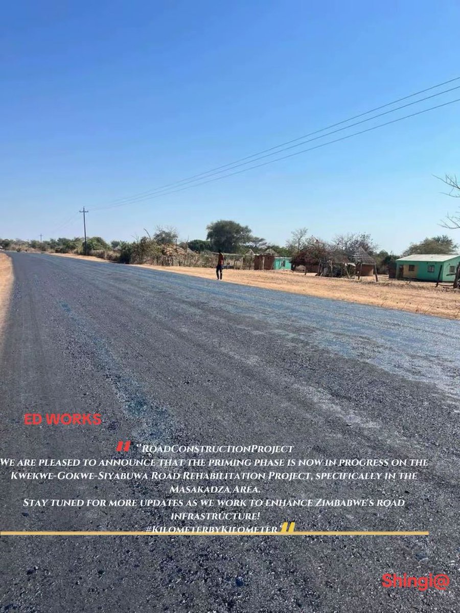 MudimbaShi89379's tweet image. #RoadConstructionProject&quot;ED Works Now in progress on the Kwekwe-Gokwe-Siyabuwa Road Rehabilitation Project, specifically in the Masakadza Area.
Stay tuned for more updates as we work to enhance Zimbabwe&apos;s road infrastructure!
#KilometerbyKilometer 
#InfrastructuralDevelopment