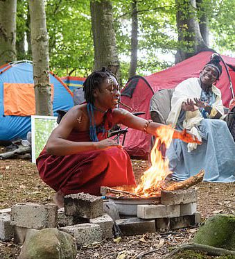 creepydotorg's tweet photo. A missing American woman has been found living among a lost 'African' tribe in Jedburgh’s woodlands in the UK. Members of the tribe say they plan to reclaim land in the Scottish Highlands taken from their ancestors about 400 years ago. https://t.co/Bb4qs5Nqdz