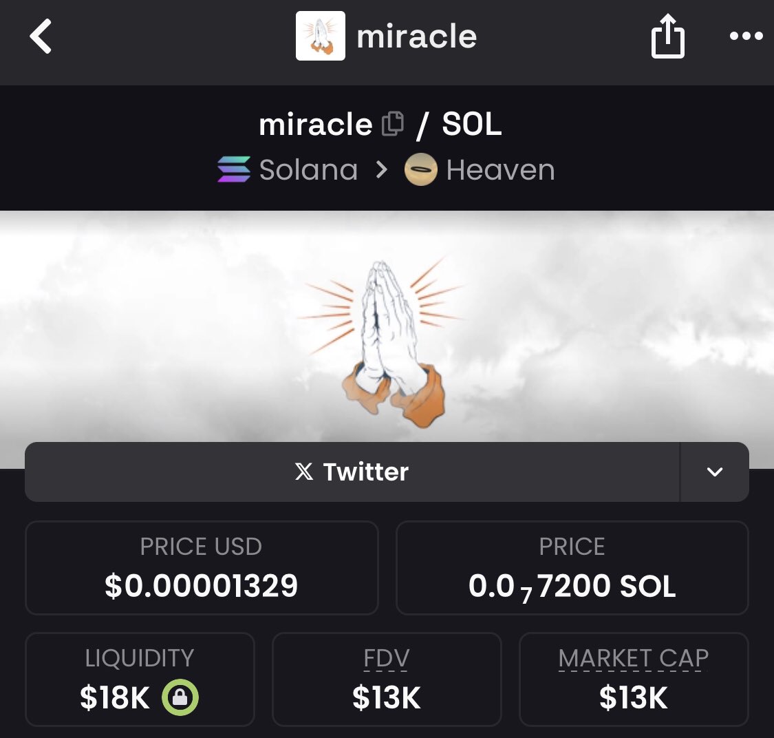 erolecon's tweet photo. I like the miracle coin. It shouldn’t be this low and I see the potential. It just needs eyes and I will try and work to make that happen.

13k https://t.co/YuYZjcLTqh