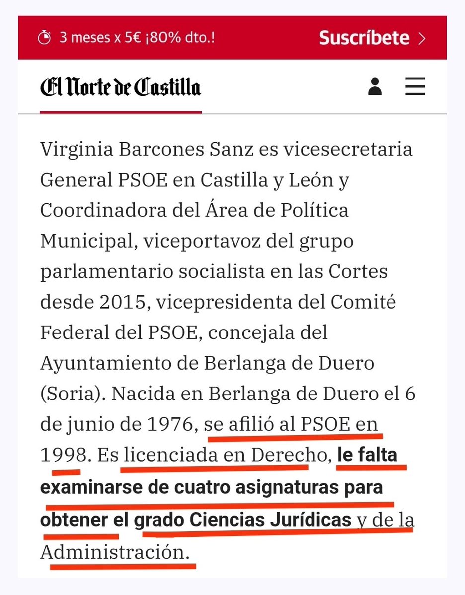 Carles Enric (@carlesenric) on Twitter photo Confirmado la Moncloa
La Sra. <a href="/VirBarcones/">Virginia Barcones 🌾</a> No explica su primera Licenciatura ni como fue su habilitacion ni como entro de funcionaria A1... pero hay más.
¿Tiene un segundo grado? En un medio dicen que sí. En otro que le faltan 4 asignaturas. Lo curioso es que ambas son de la Confirmado la Moncloa
La Sra. <a href="/VirBarcones/">Virginia Barcones 🌾</a> No explica su primera Licenciatura ni como fue su habilitacion ni como entro de funcionaria A1... pero hay más.
¿Tiene un segundo grado? En un medio dicen que sí. En otro que le faltan 4 asignaturas. Lo curioso es que ambas son de la