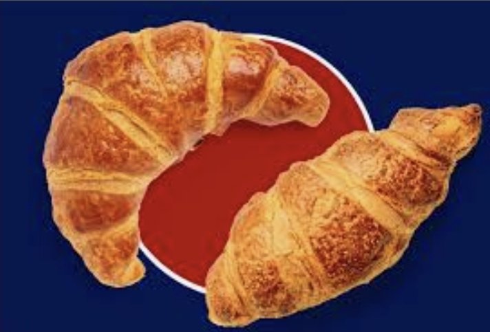 Fun fact.

I en rak croissant är degen bakad med 100 % smör, medan en böjd version kan vara gjord med margarin eller vegetabilisk olja (oätbart).

Trots snart 20 år som hobbyfransos hade jag ingen aning trots att det tydligen är helt vedertaget.