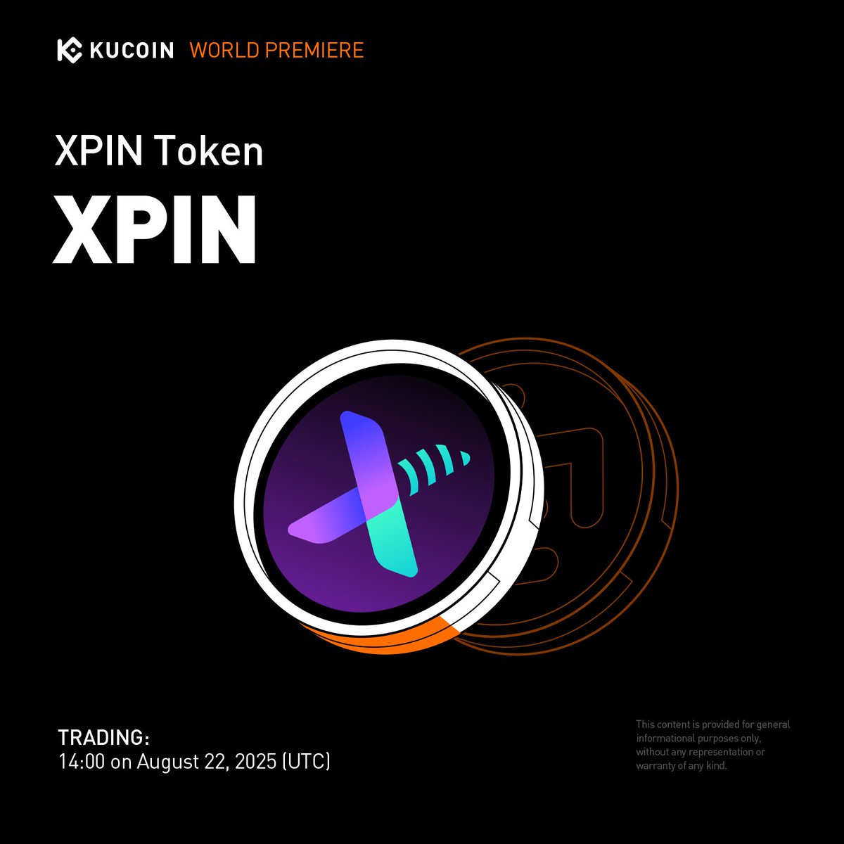KuCoin (@kucoincom) on Twitter photo 📢 World Premiere Listing: <a href="/XPINNetwork/">XPIN Network🛰️</a> $XPIN is coming soon to #KuCoin!
XPIN Network is the leading DePIN project on BNB Chain, building a decentralized, AI-powered communication infrastructure for secure, efficient, and borderless connectivity.
📅 Trading starts: August 22, 📢 World Premiere Listing: <a href="/XPINNetwork/">XPIN Network🛰️</a> $XPIN is coming soon to #KuCoin!
XPIN Network is the leading DePIN project on BNB Chain, building a decentralized, AI-powered communication infrastructure for secure, efficient, and borderless connectivity.
📅 Trading starts: August 22,