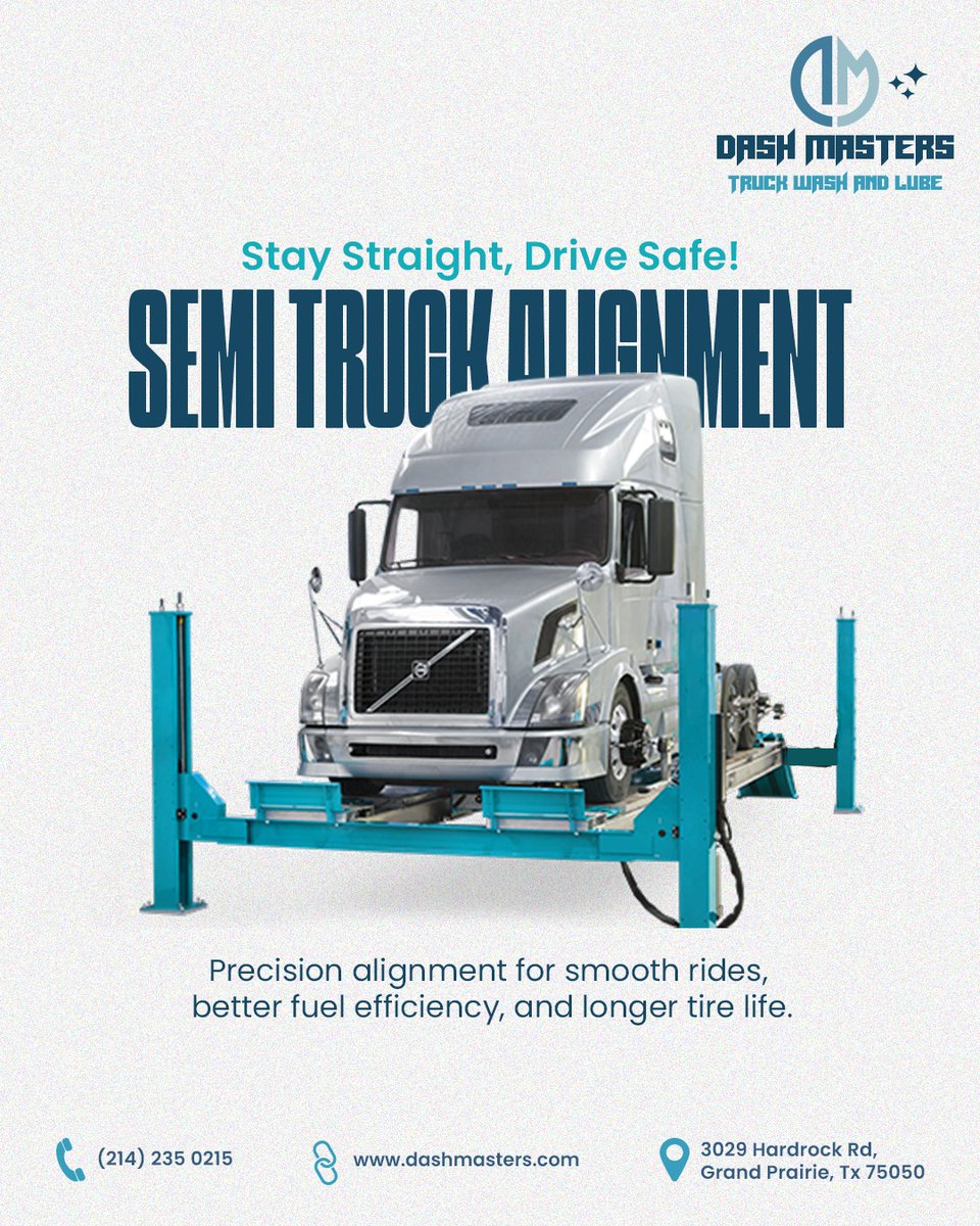 Dash_Masters_'s tweet photo. 📏 Semi Truck Alignment – Drive Straighter, Safer, and Smarter
📍 Visit us: 3029 Hard Rock Rd, Grand Prairie, TX 75050
📞 Call Now: +1 214-235-0215
🌐 Learn More: https://t.co/n3rUKUftBM https://t.co/HKUNSF7Vog