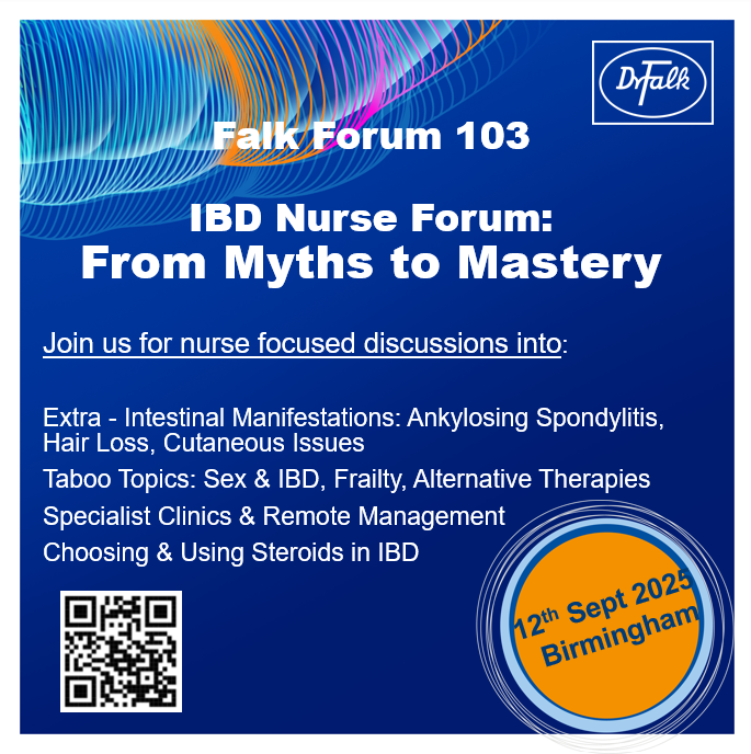 DrFalkUK's tweet image. Calling #IBD Nurses. Just 3 weeks until our Nurse Forum ‘From Myths to Mastery’ A programme developed by &amp;amp; for nurses to inspire &amp;amp; support clinical practice &amp;amp; provide practical evidence-based learning ‘beyond the conventional’: #IBDNurse #Nurseeducation
uk.drfalkpharma.com/en/events/foru…