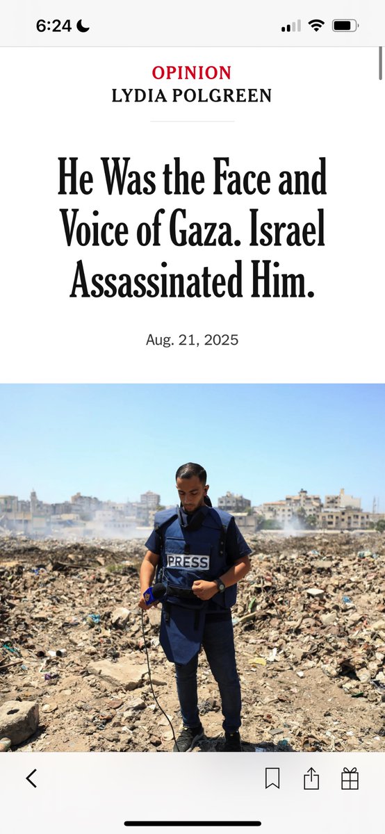 lpolgreen's tweet image. I wrote about Israel’s assassination of Anas Al-Sharif, a brave journalist in Gaza.